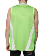 Dolce &amp; Gabbana Green Polyester Jersey Sleeveless T-shirt