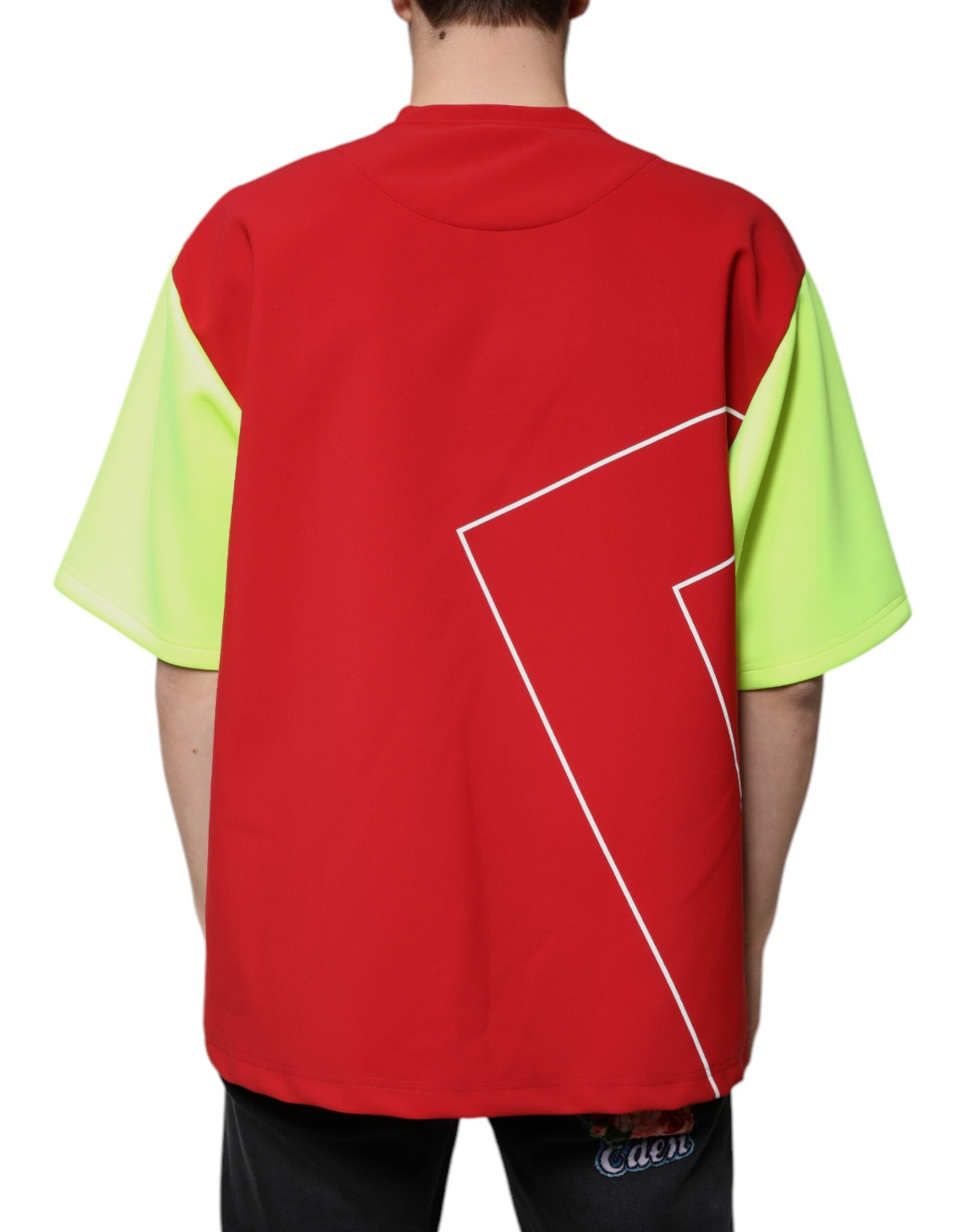 Dolce &amp; Gabbana Multicolor Logo Cotton Men Crew Neck T-shirt