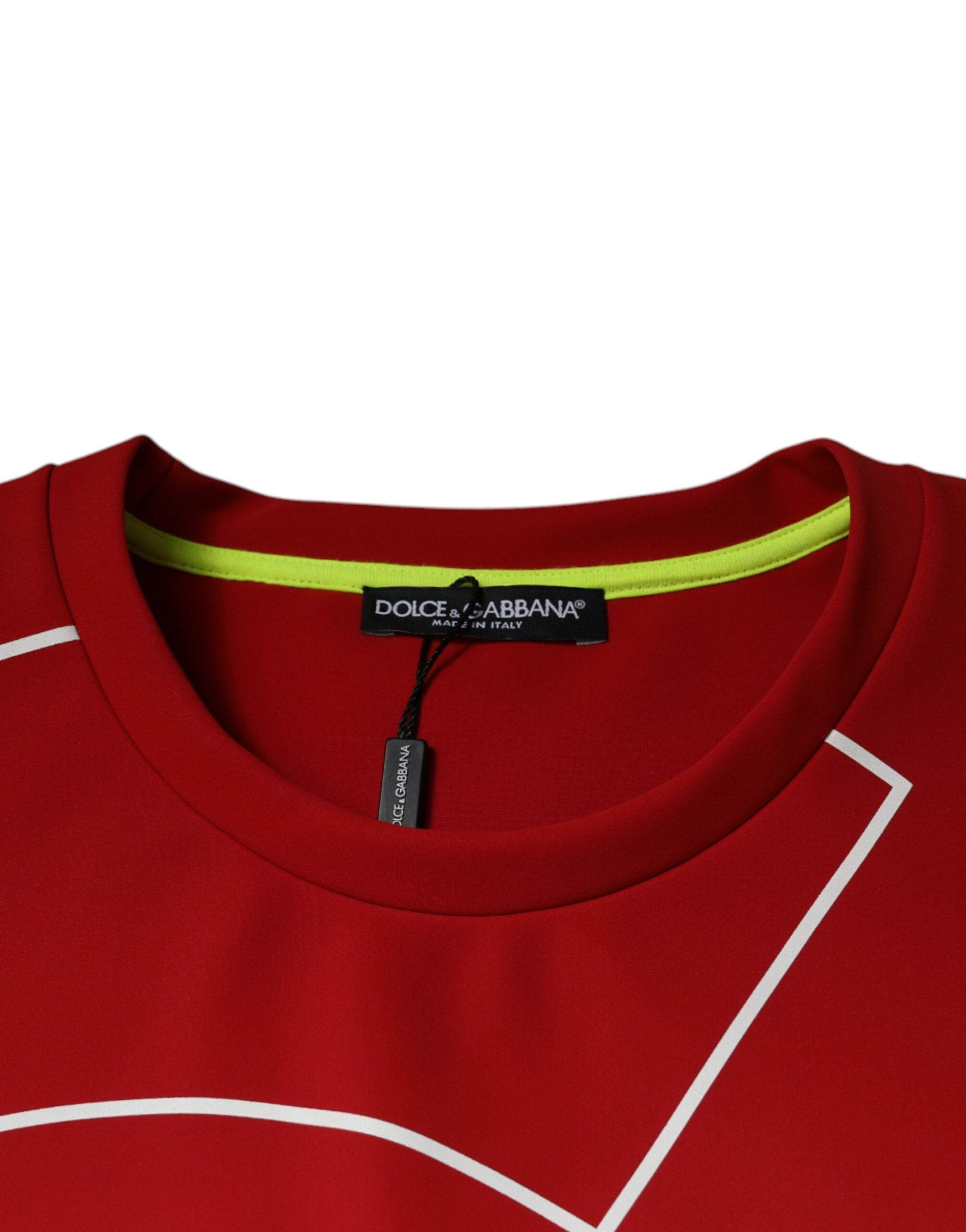 Dolce &amp; Gabbana Multicolor Logo Cotton Men Crew Neck T-shirt