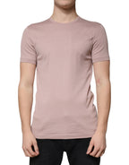 Dolce &amp; Gabbana Brown Cotton Short Sleeves Round Neck T-shirt