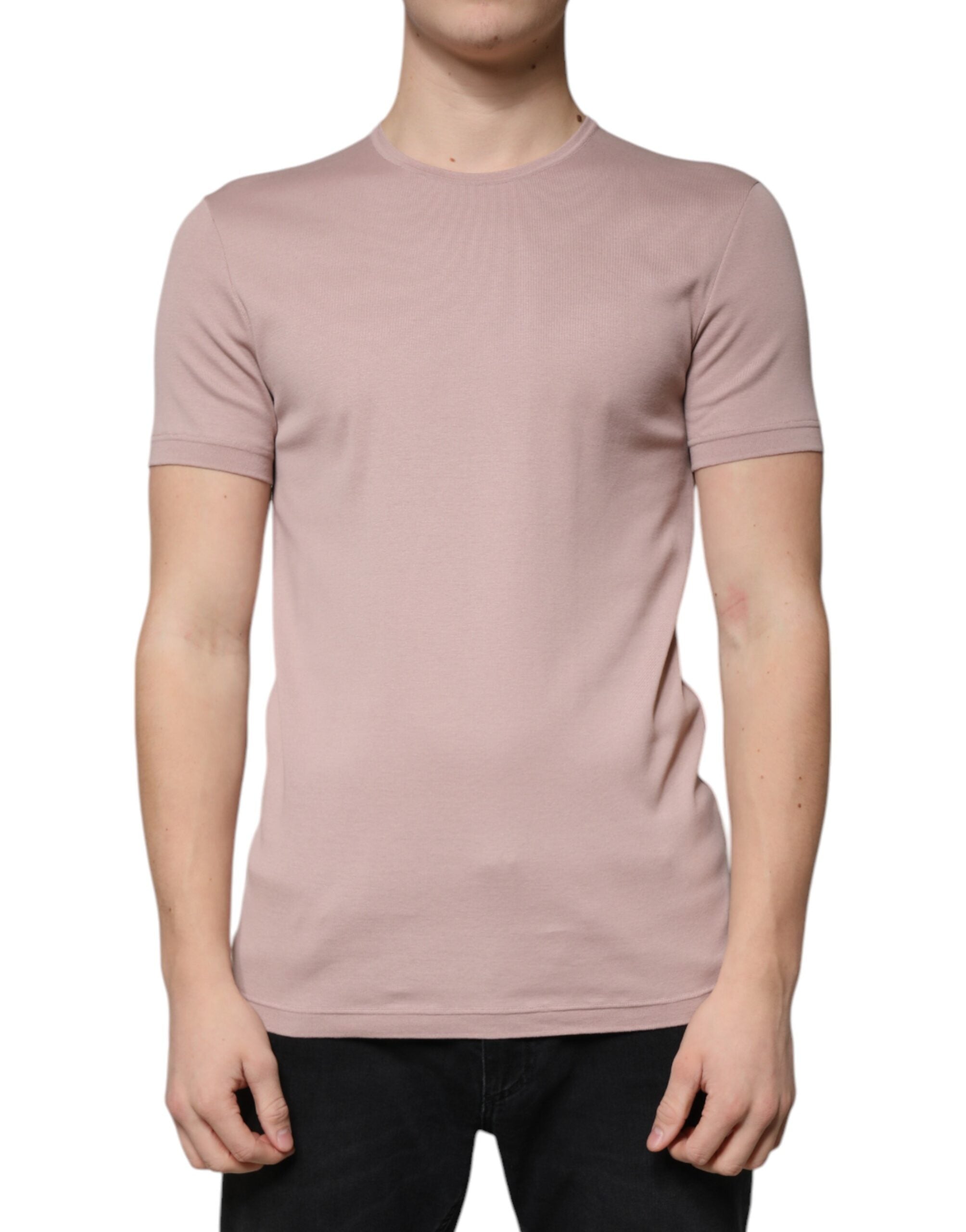 Dolce &amp; Gabbana Brown Cotton Short Sleeves Round Neck T-shirt