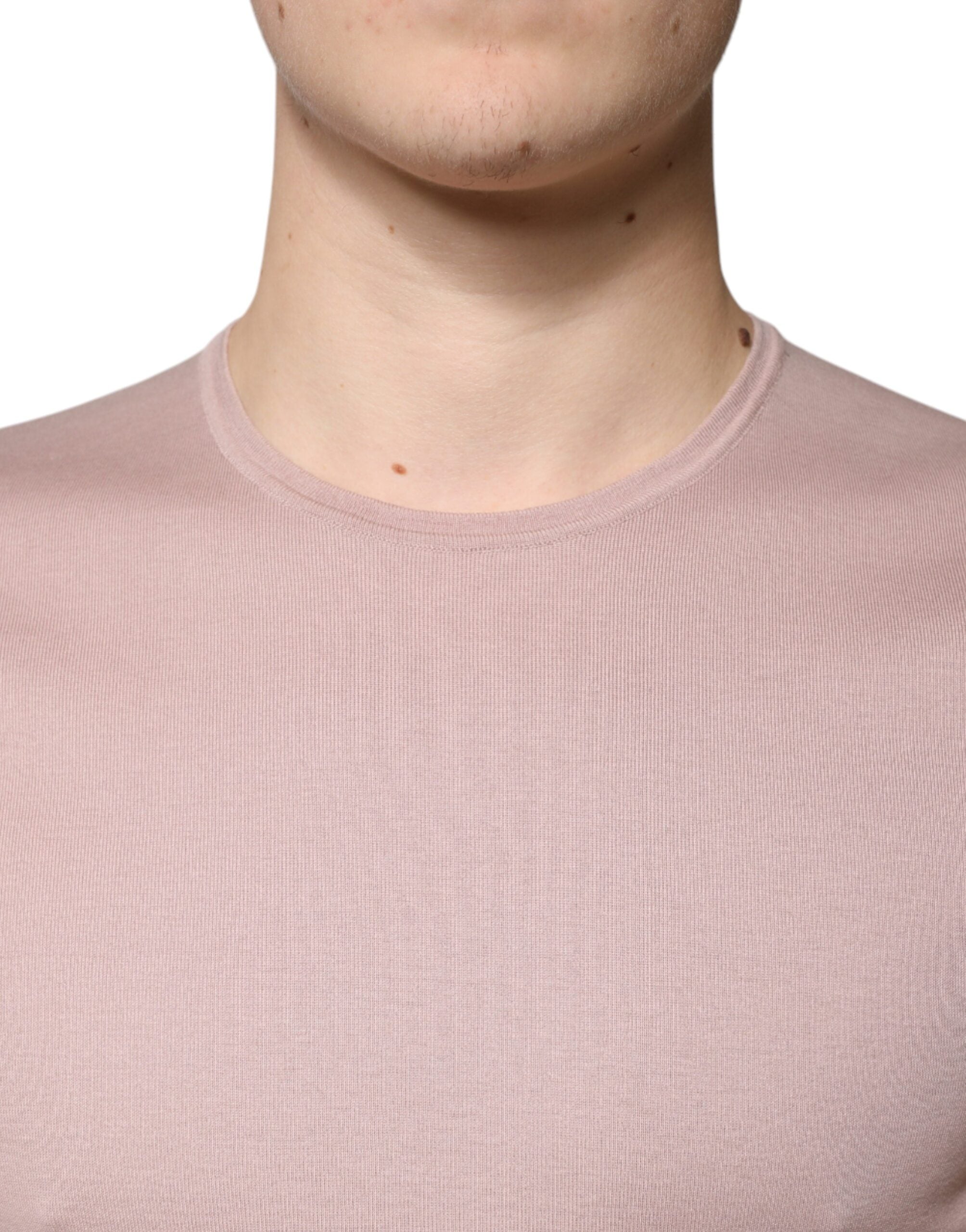 Dolce &amp; Gabbana Brown Cotton Short Sleeves Round Neck T-shirt
