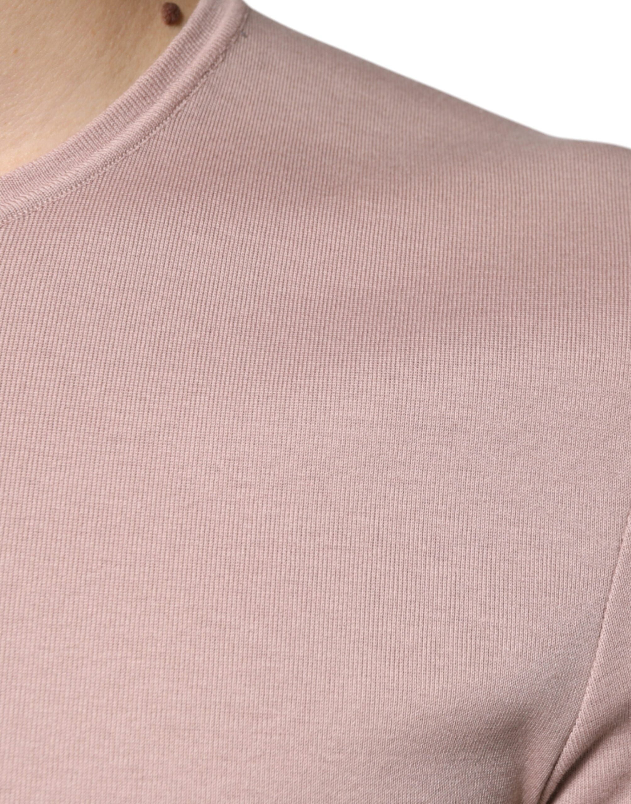 Dolce &amp; Gabbana Brown Cotton Short Sleeves Round Neck T-shirt