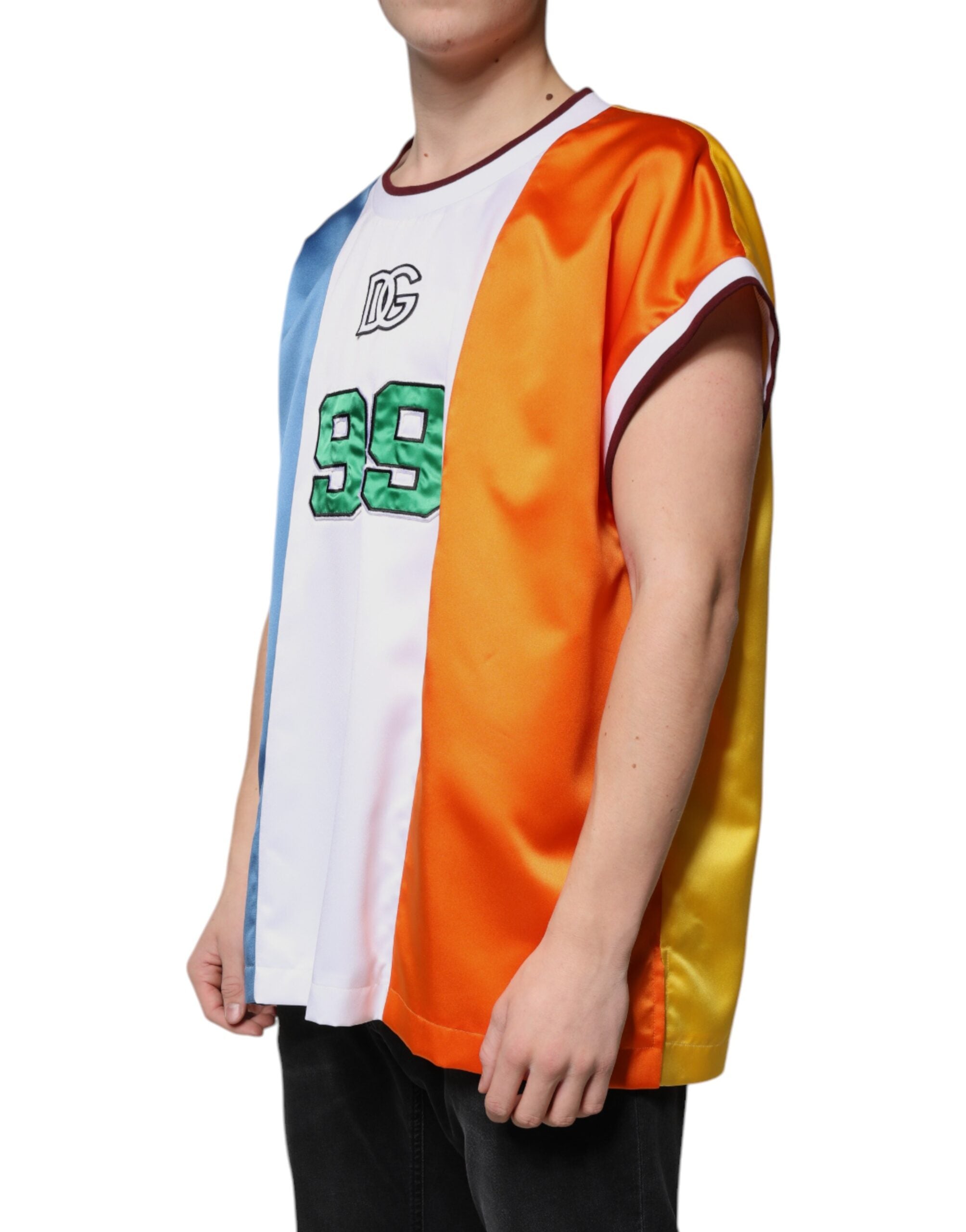 Dolce &amp; Gabbana Multicolor Jersey Tank Sleeveless T-shirt