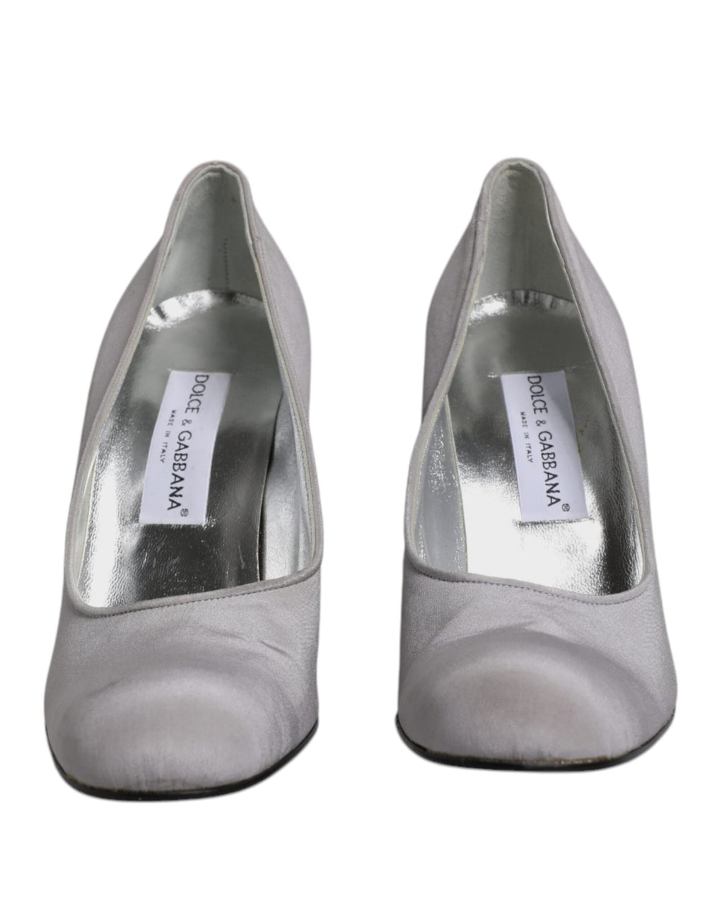 Dolce &amp; Gabbana Gray Suede Leather High Heel Pumps Shoes