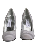 Dolce &amp; Gabbana Gray Suede Leather High Heel Pumps Shoes