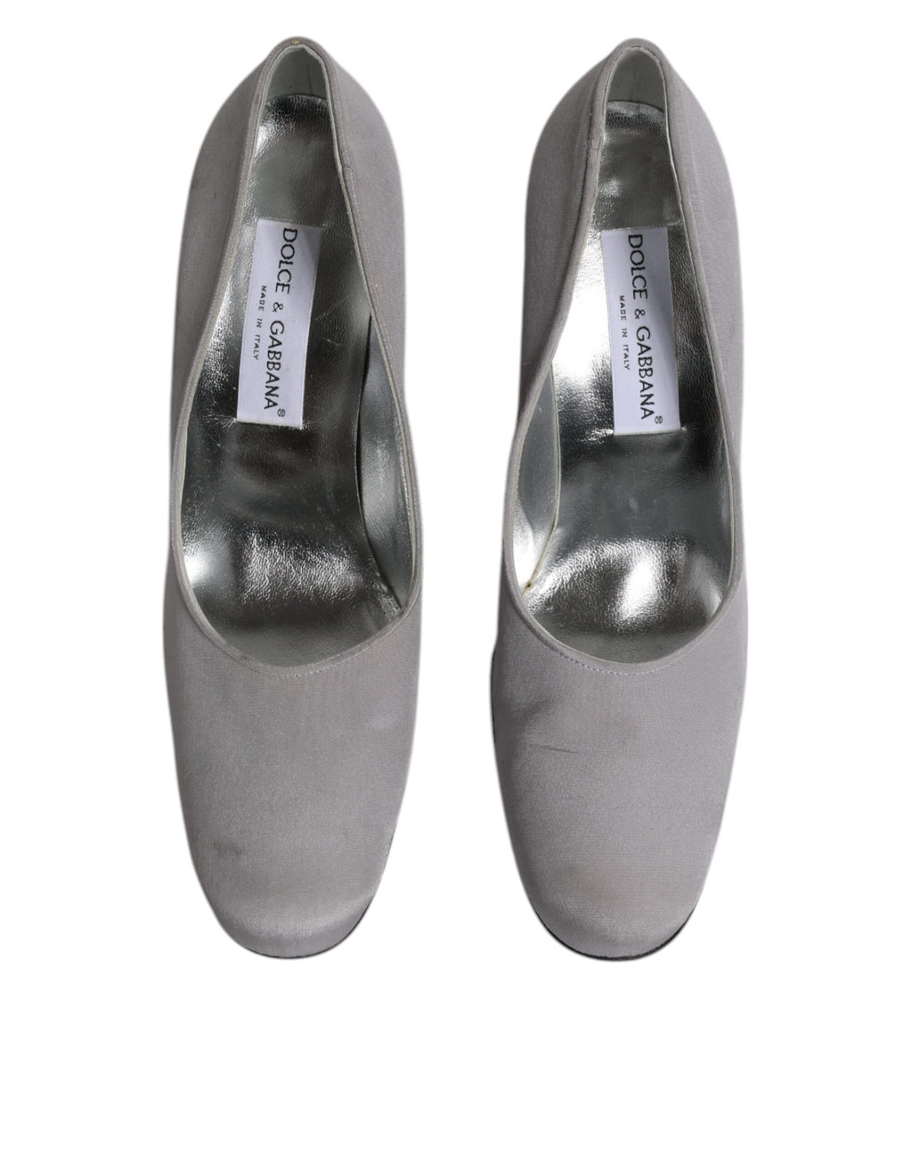 Dolce &amp; Gabbana Gray Suede Leather High Heel Pumps Shoes
