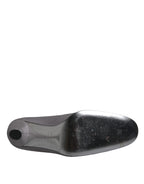 Dolce &amp; Gabbana Gray Suede Leather High Heel Pumps Shoes