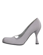 Dolce &amp; Gabbana Gray Suede Leather High Heel Pumps Shoes