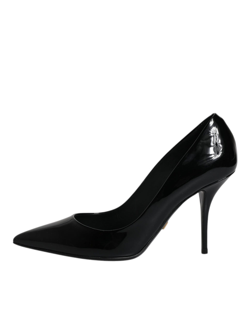 Dolce &amp; Gabbana Black Patent Leather High Heels Pumps Shoes