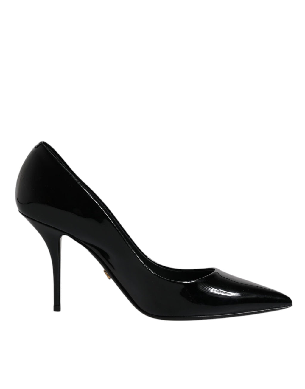 Dolce &amp; Gabbana Black Patent Leather High Heels Pumps Shoes