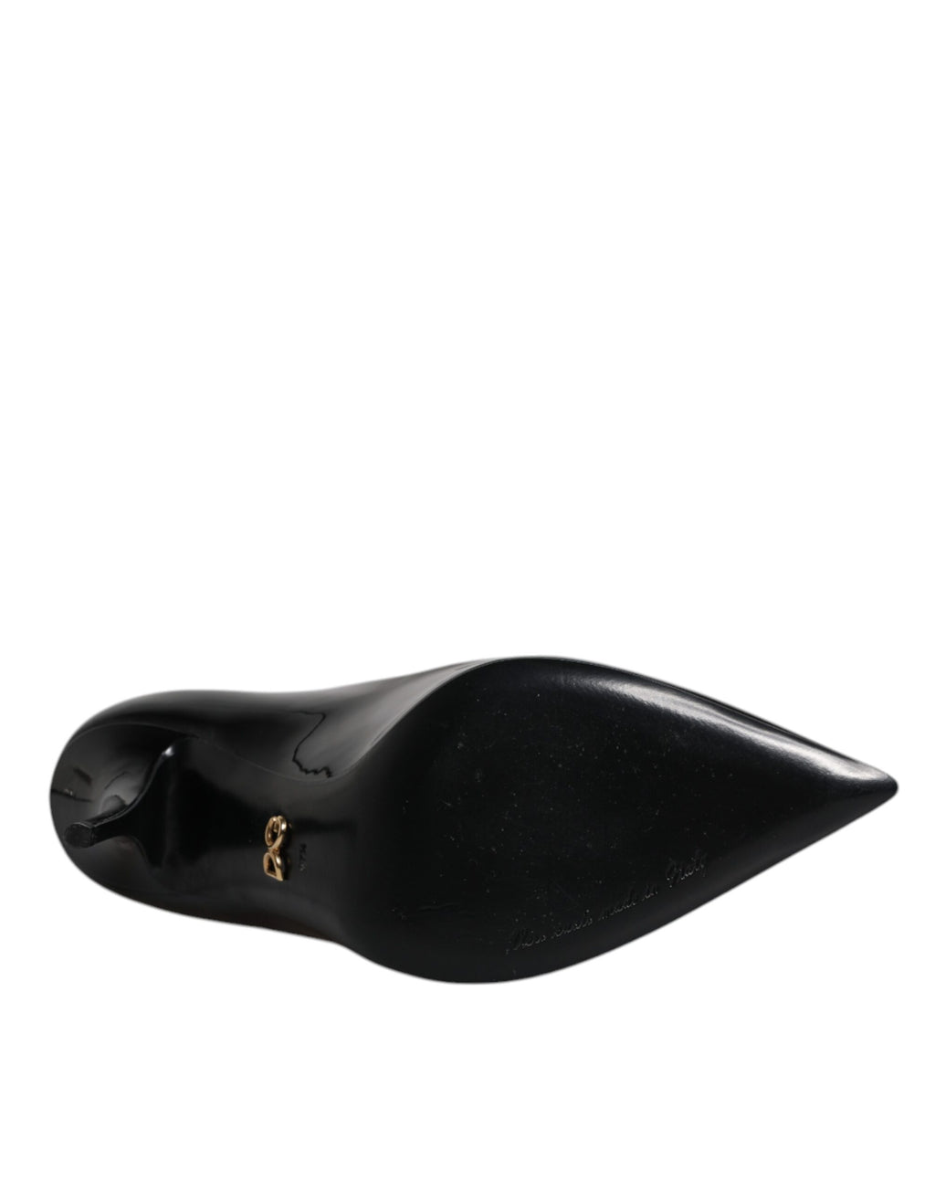 Dolce &amp; Gabbana Black Patent Leather High Heels Pumps Shoes