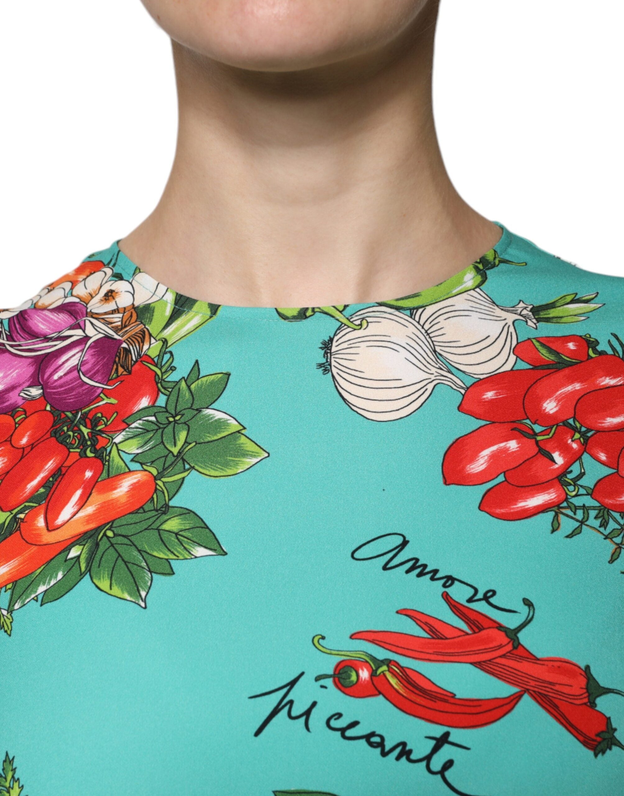 Dolce &amp; Gabbana Multicolor Vegetables Sleeveless Tank Top