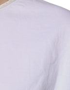 Dolce &amp; Gabbana White Cotton Silk Round Neck Wrap Blouse Top