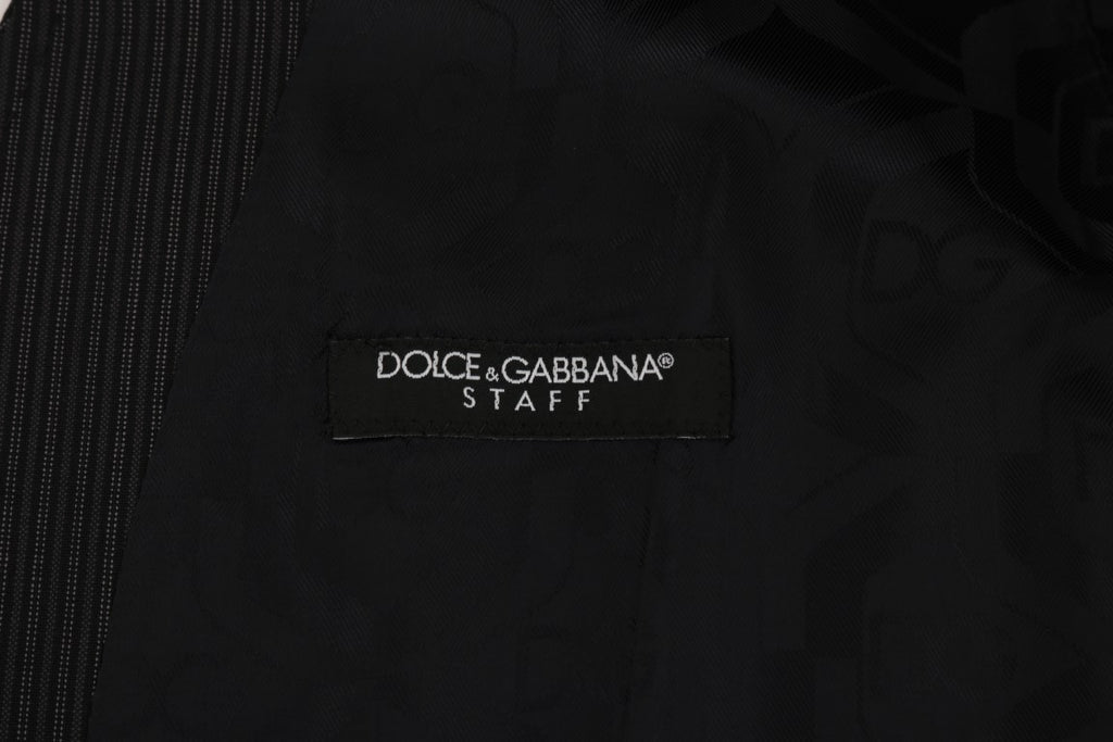 Dolce &amp; Gabbana Gray Wool Stretch Vest