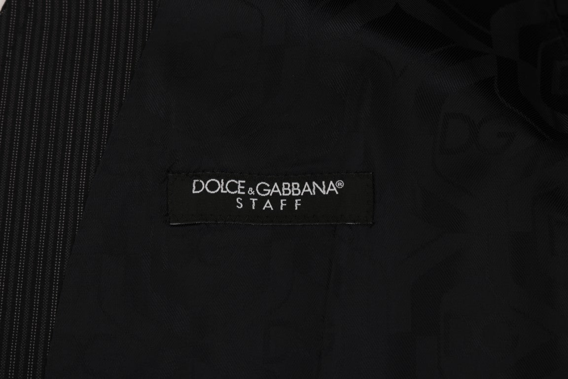 Dolce &amp; Gabbana Gray Wool Stretch Vest