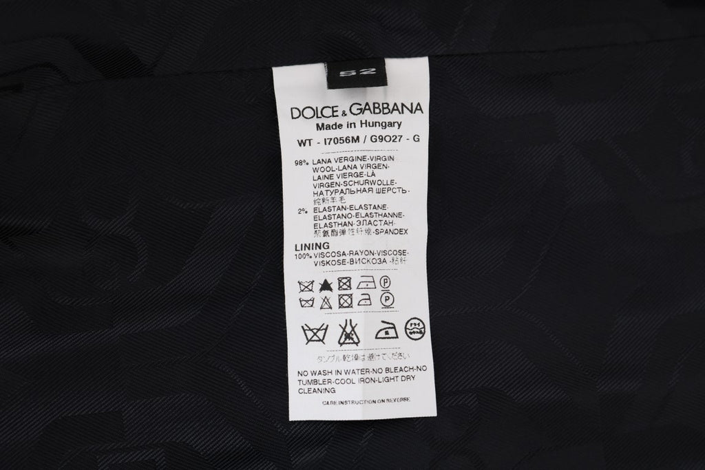 Dolce &amp; Gabbana Gray Wool Stretch Vest