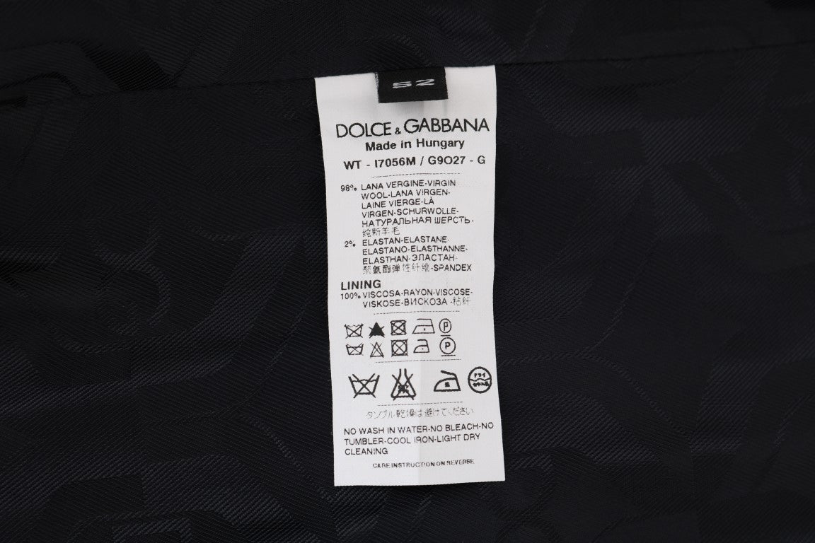Dolce &amp; Gabbana Gray Wool Stretch Vest