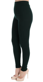Dolce & Gabbana Green Wool Stretch Tights