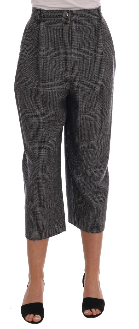 Dolce &amp; Gabbana Gray Wool Capri Pants