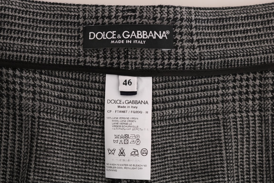 Dolce &amp; Gabbana Gray Wool Capri Pants