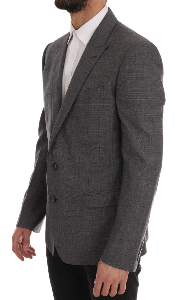 Dolce &amp; Gabbana Gray Wool MARTINI Slim Blazer