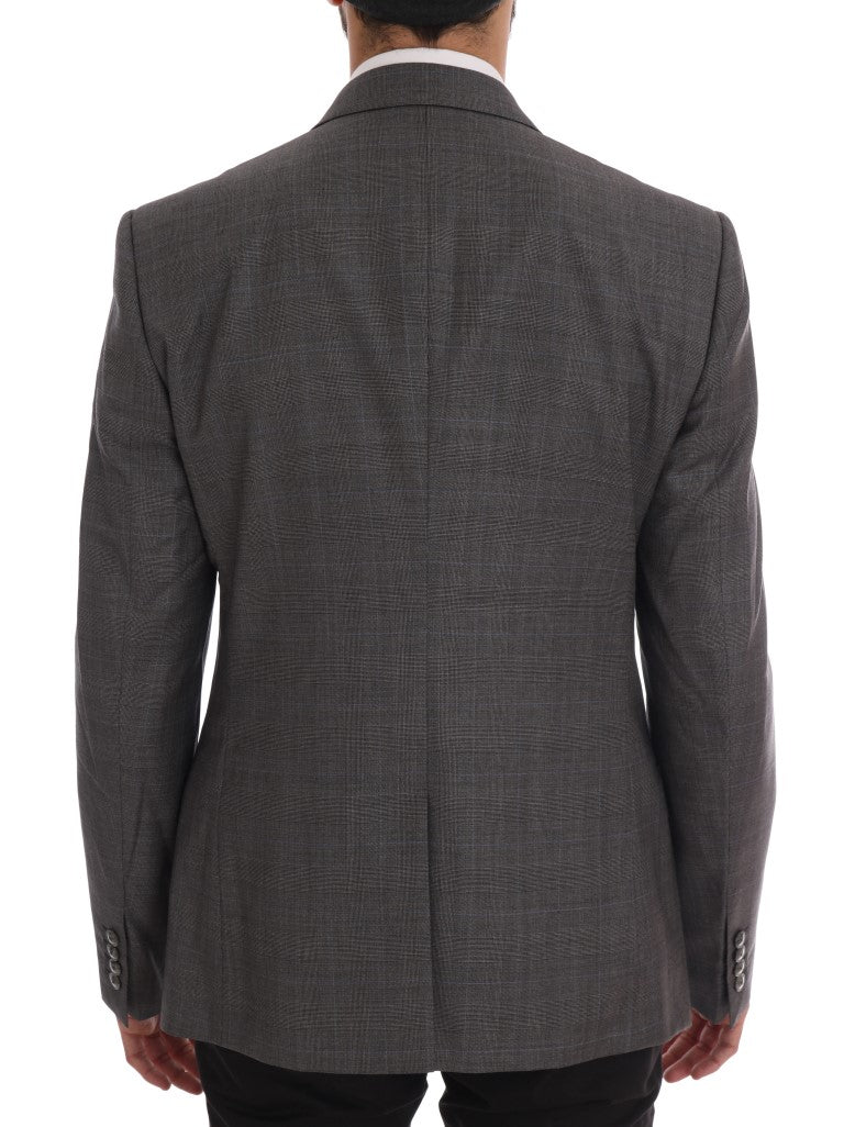 Dolce &amp; Gabbana Gray Wool MARTINI Slim Blazer