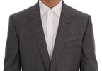 Dolce &amp; Gabbana Gray Wool MARTINI Slim Blazer