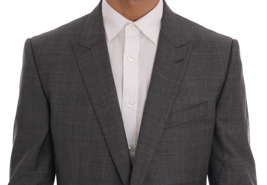 Dolce &amp; Gabbana Gray Wool MARTINI Slim Blazer