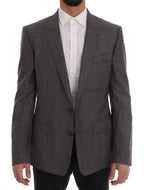 Dolce &amp; Gabbana Gray Wool MARTINI Slim Blazer