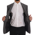 Dolce &amp; Gabbana Gray Wool MARTINI Slim Blazer