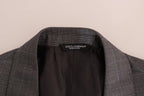 Dolce &amp; Gabbana Gray Wool MARTINI Slim Blazer