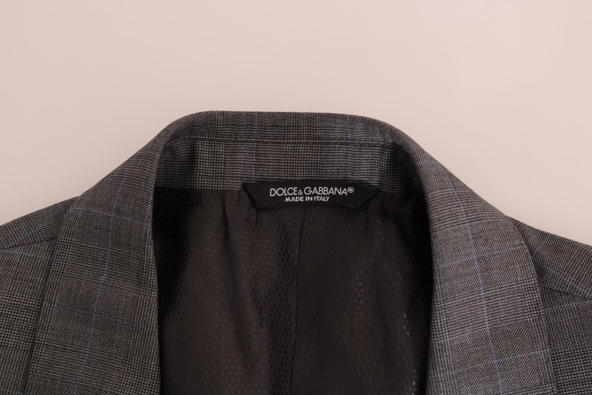 Dolce &amp; Gabbana Gray Wool MARTINI Slim Blazer
