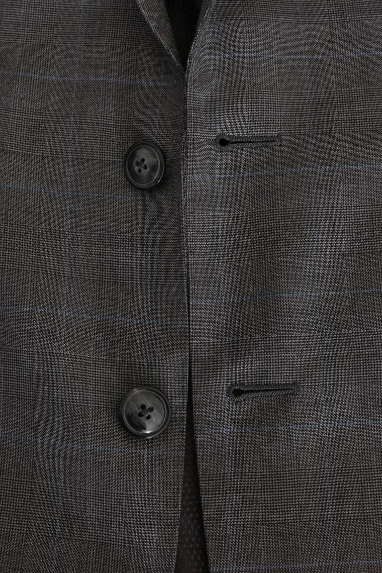 Dolce &amp; Gabbana Gray Wool MARTINI Slim Blazer