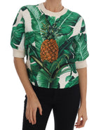 Dolce &amp; Gabbana Pineapple Banana Sequins Crewneck Sweater