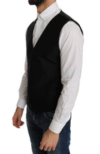 Dolce &amp; Gabbana Black Polka Dot Pattern Vest