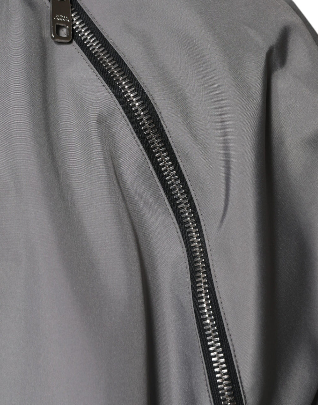 Dolce &amp; Gabbana Gray Polyester Hooded Men Full Zip Jacket
