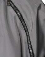 Dolce &amp; Gabbana Gray Polyester Hooded Men Full Zip Jacket