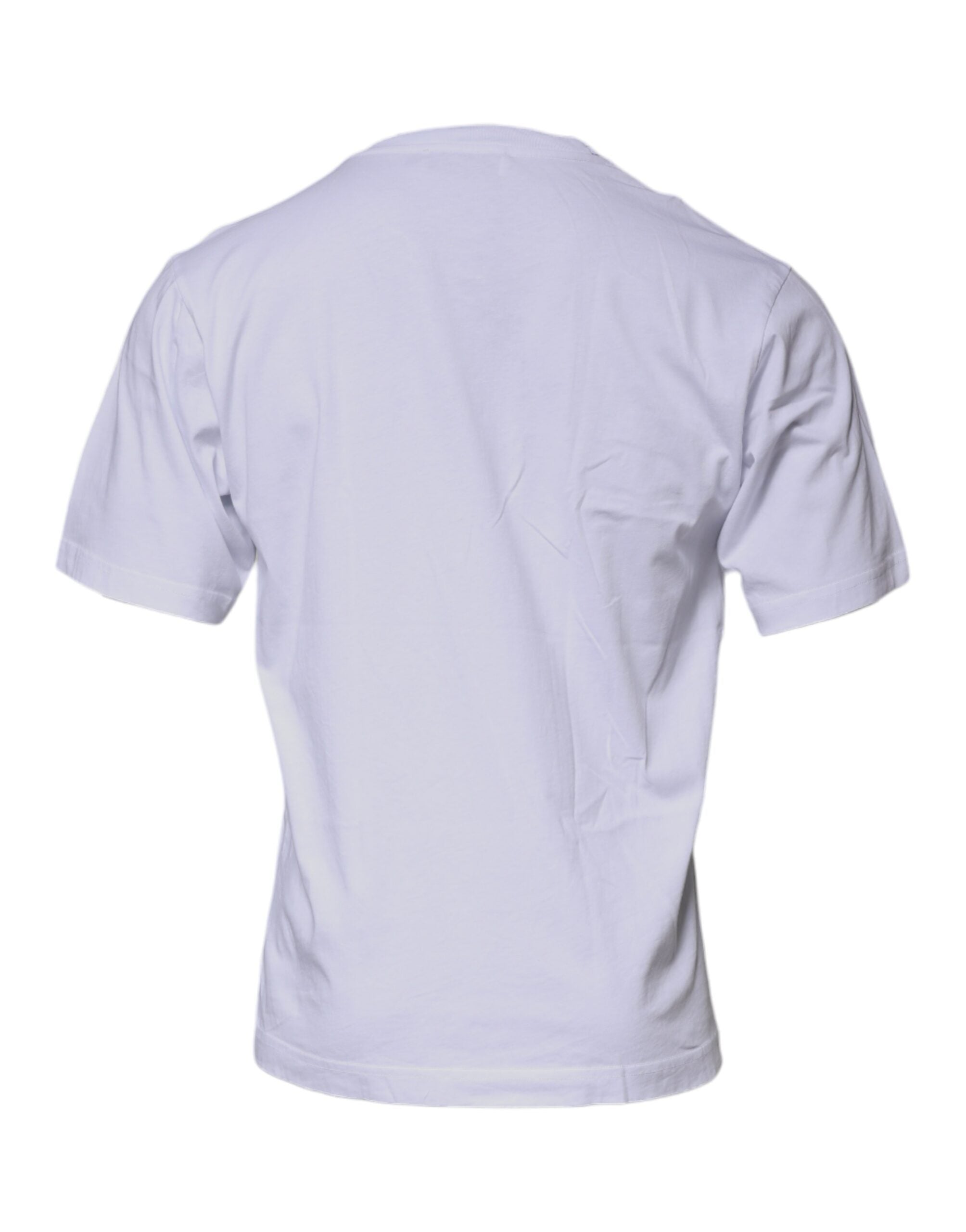 Dolce &amp; Gabbana White DG Logo Cotton Crew Neck T-shirt