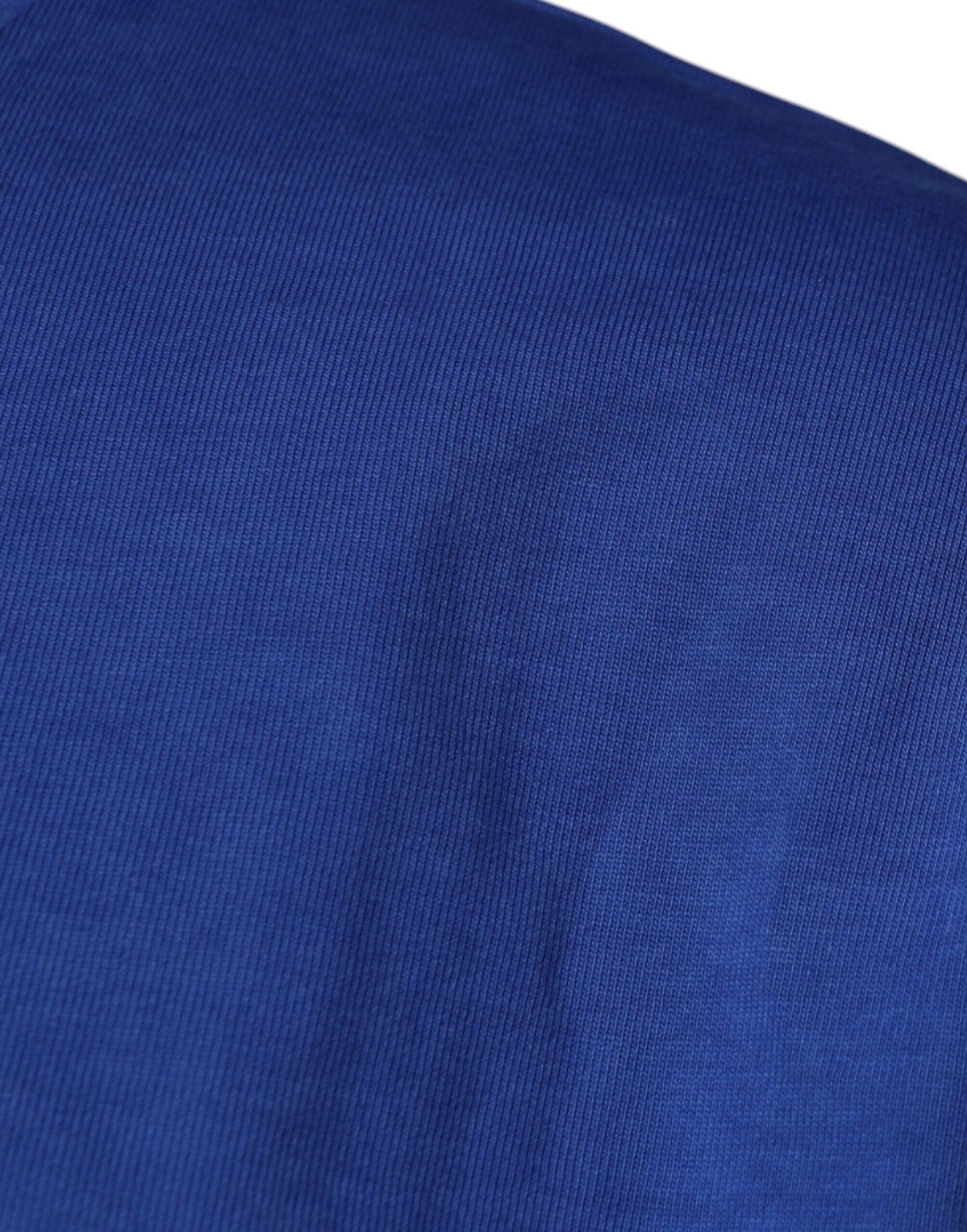 Dolce &amp; Gabbana Blue Graphic Print Cotton Crew Neck T-shirt