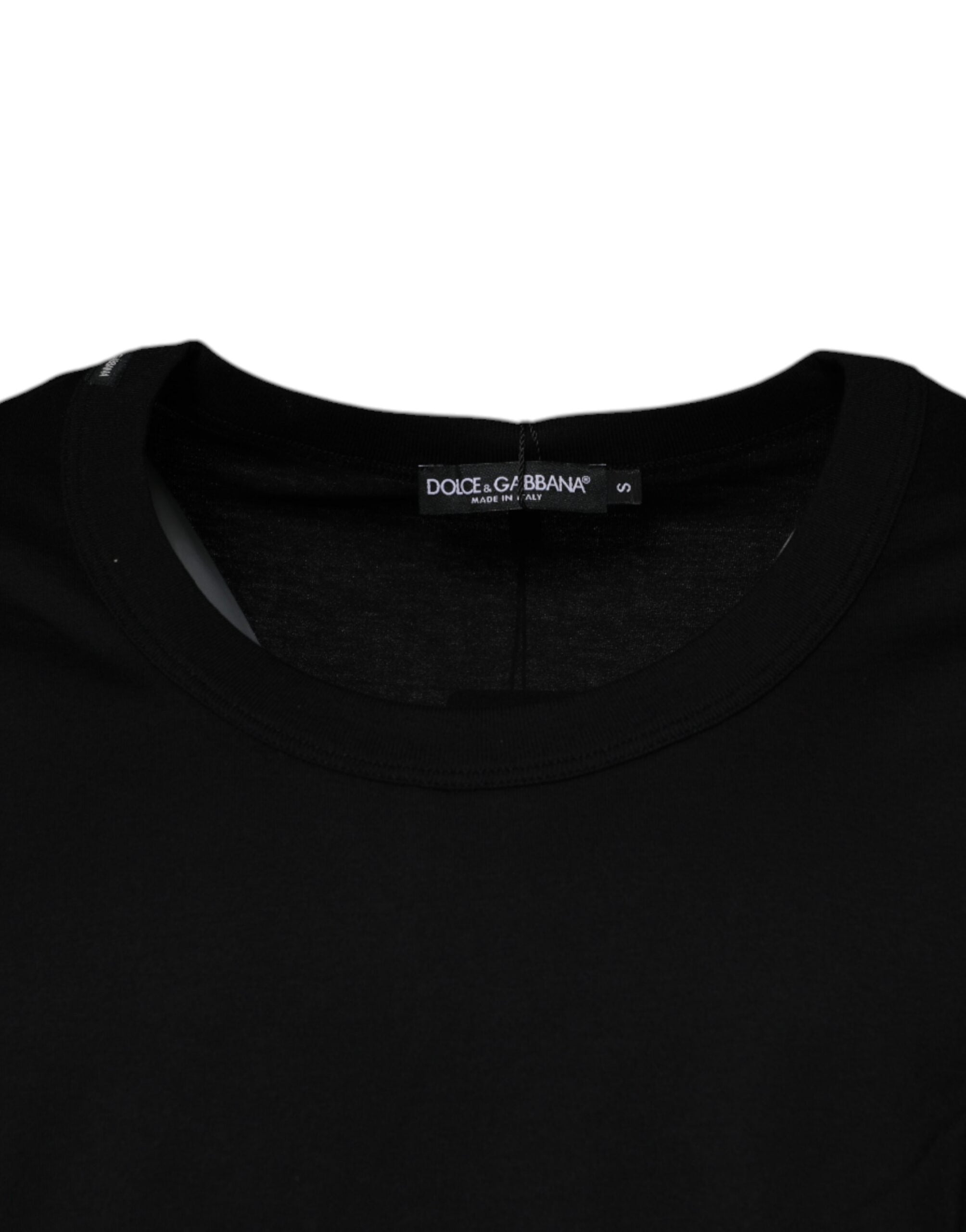 Dolce &amp; Gabbana Black Cotton Round Neck Sleeveless T-shirt