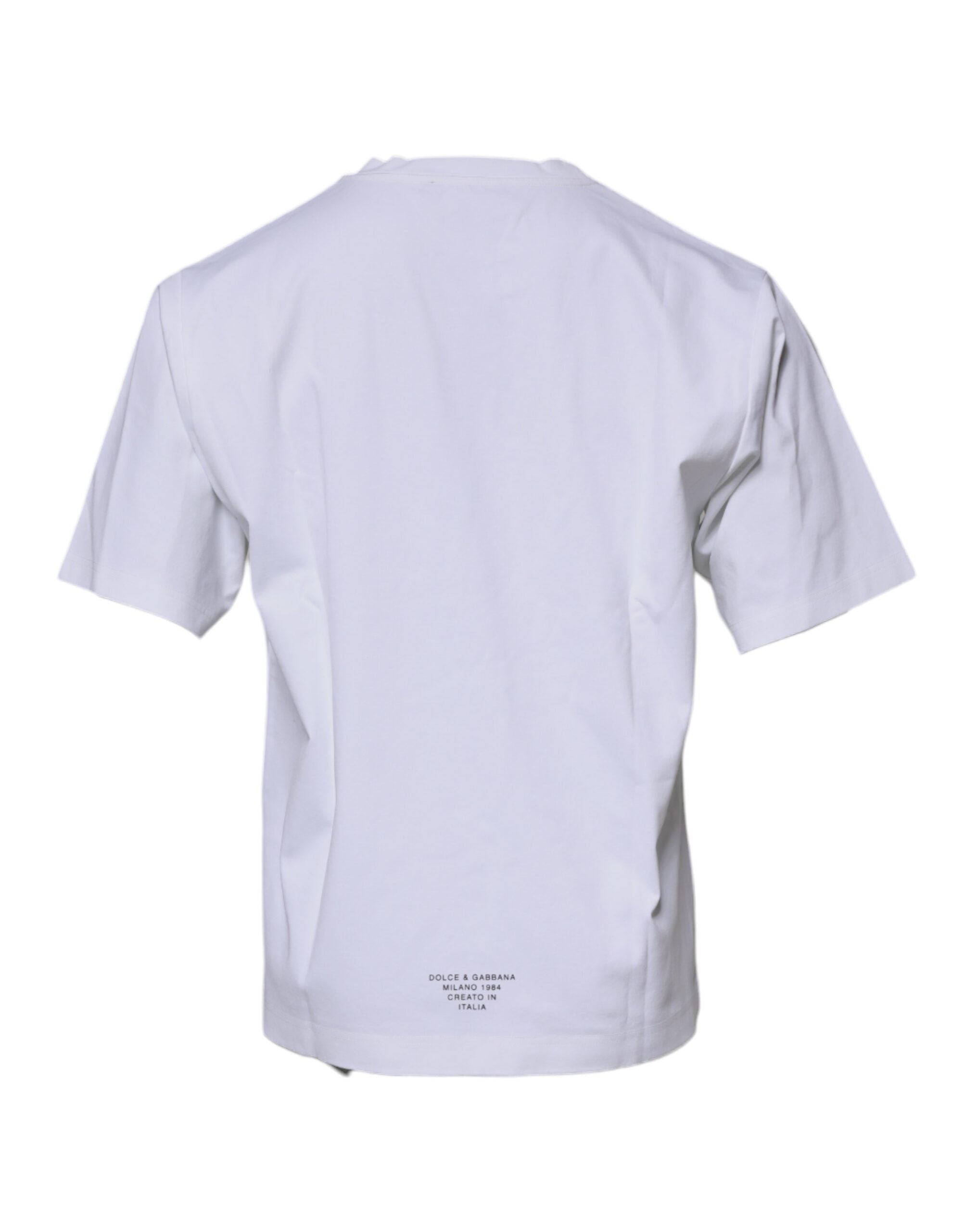 Dolce &amp; Gabbana White DG Logo Cotton Crew Neck T-shirt