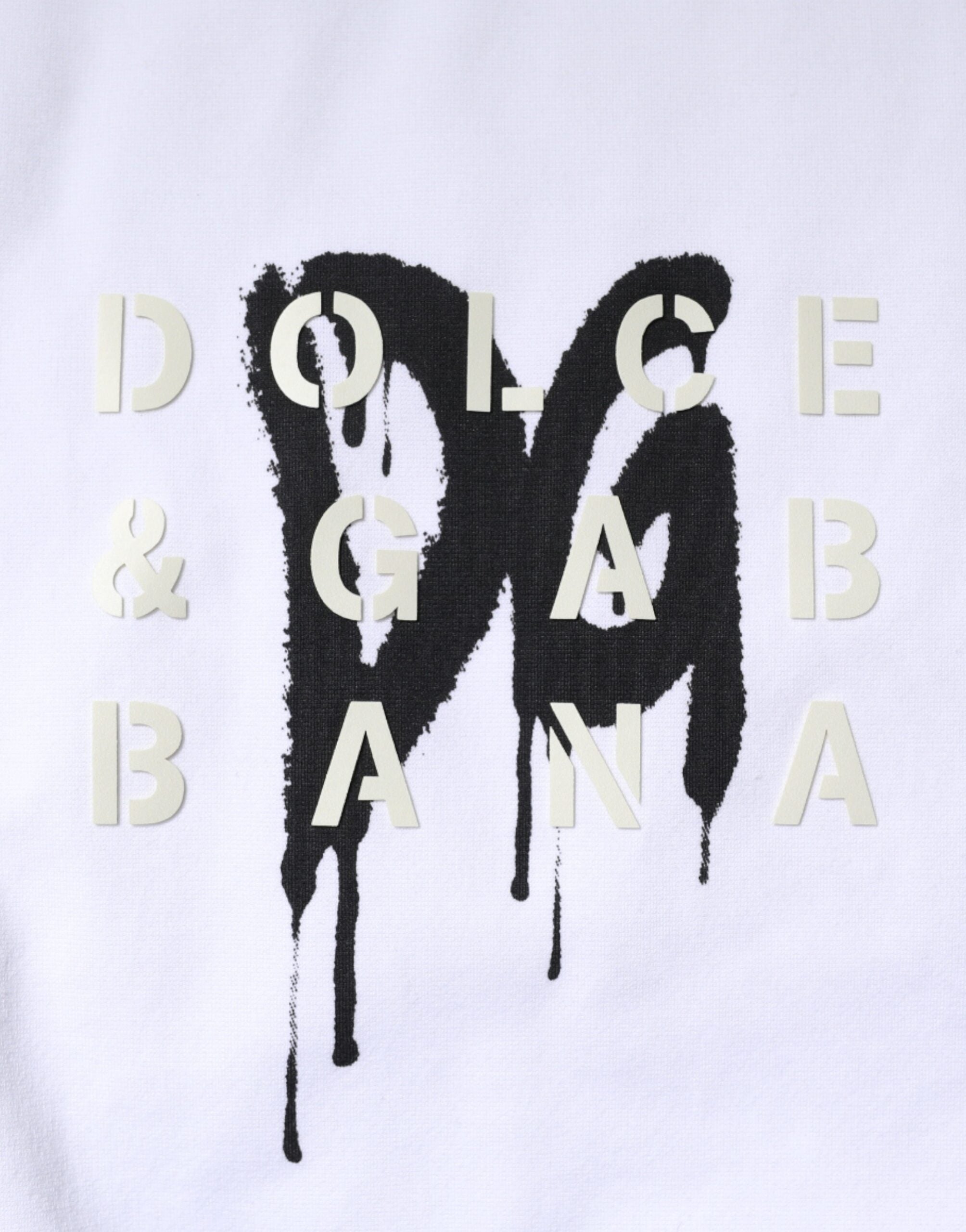 Dolce &amp; Gabbana White DG Logo Cotton Crew Neck T-shirt