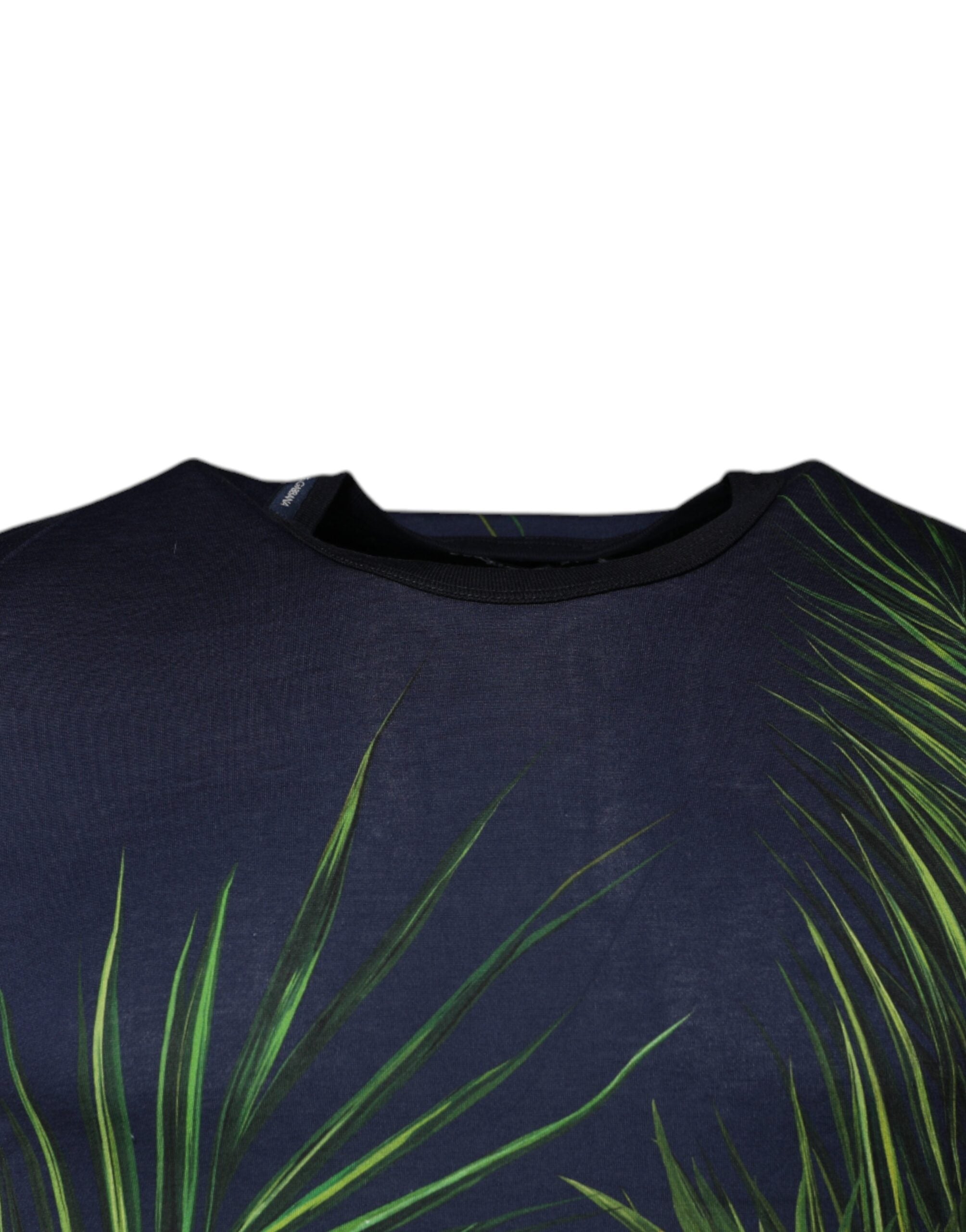 Dolce &amp; Gabbana Blue Tree Print CrewNeck Short Sleeve T-shirt