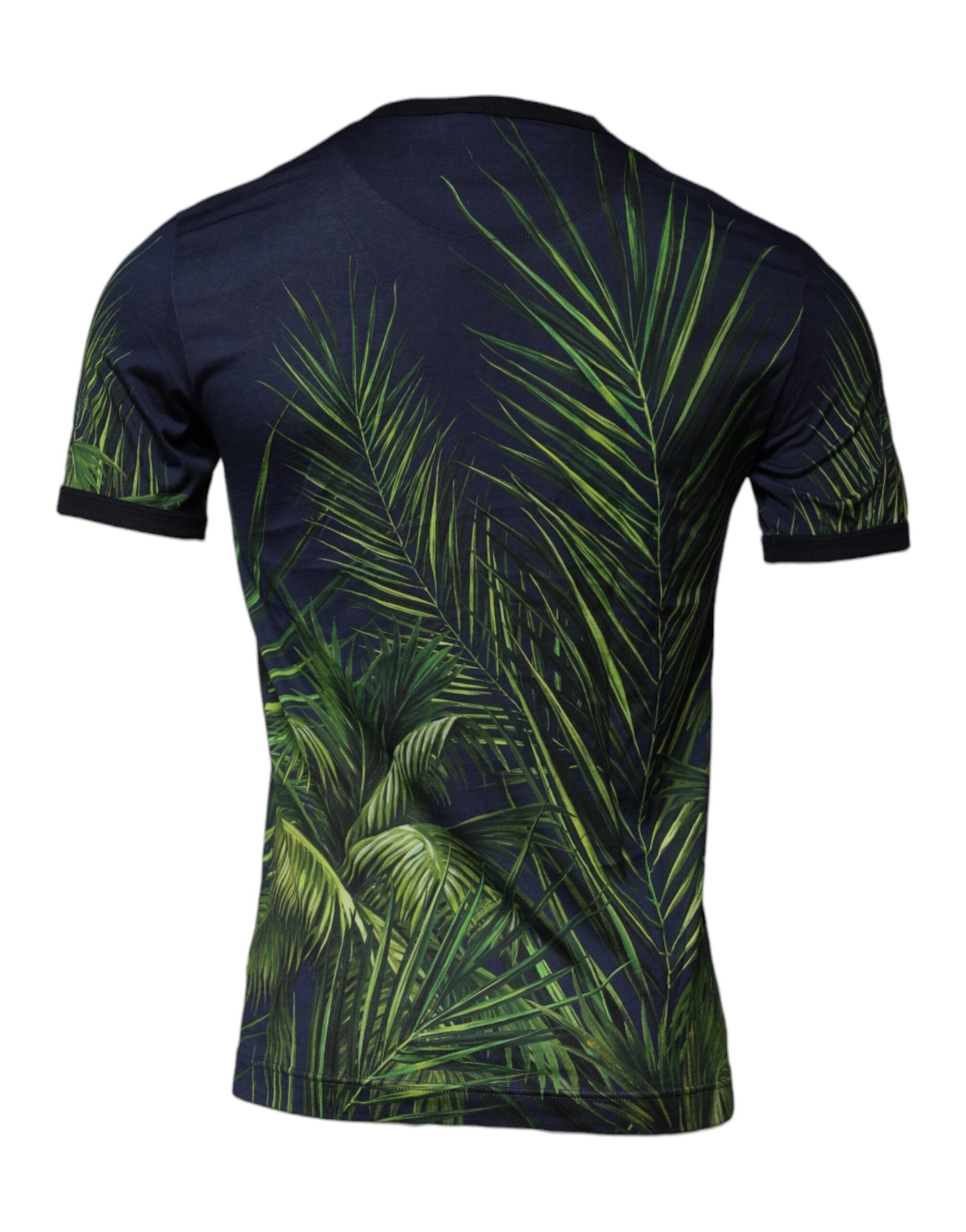 Dolce &amp; Gabbana Blue Tree Print CrewNeck Short Sleeve T-shirt