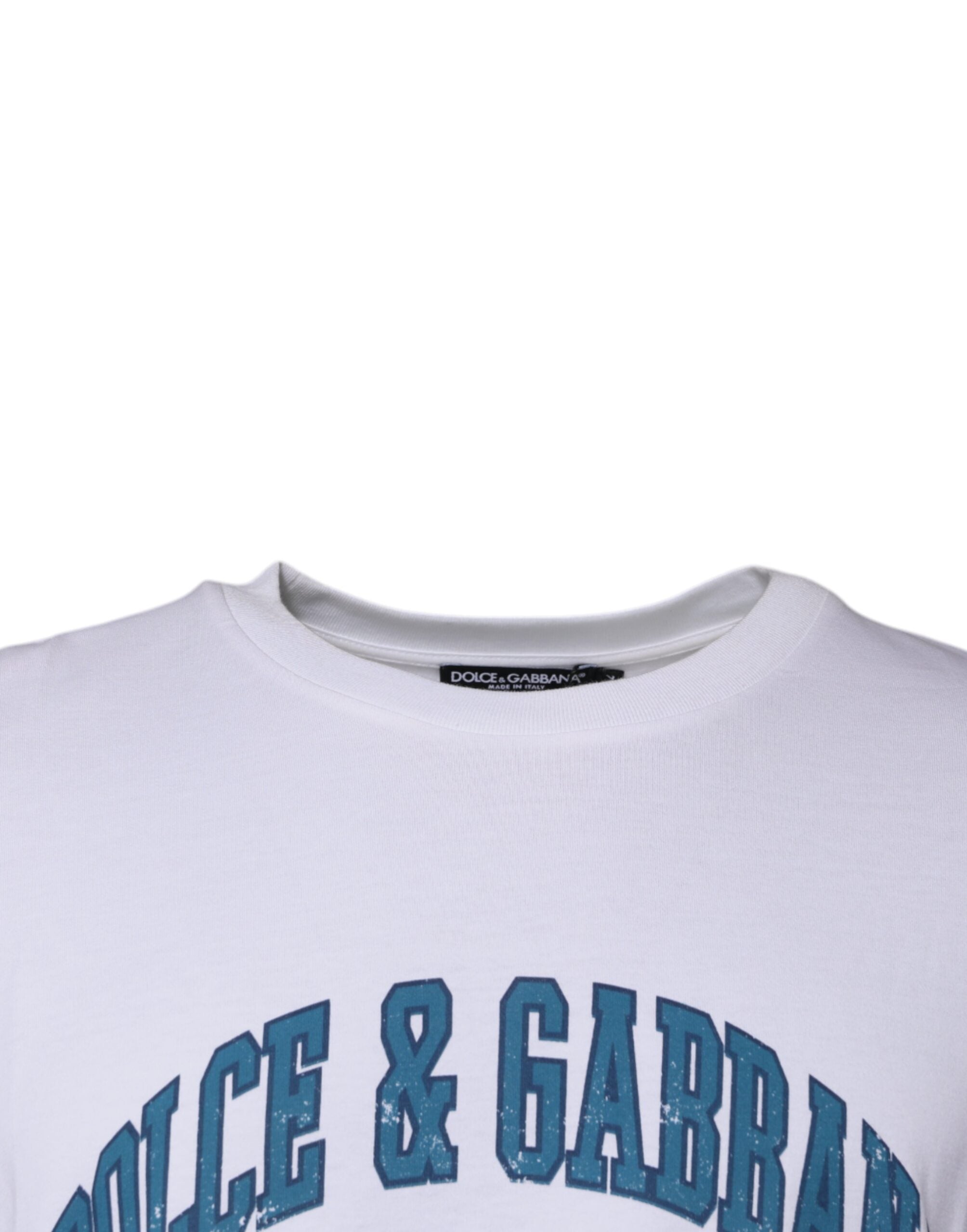 Dolce &amp; Gabbana White DG Milano Cotton Crew Neck T-shirt