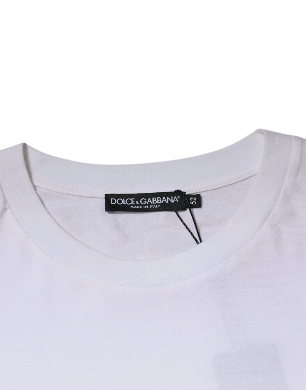Dolce &amp; Gabbana White DG Milano Cotton Crew Neck T-shirt