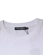Dolce &amp; Gabbana White DG Milano Cotton Crew Neck T-shirt