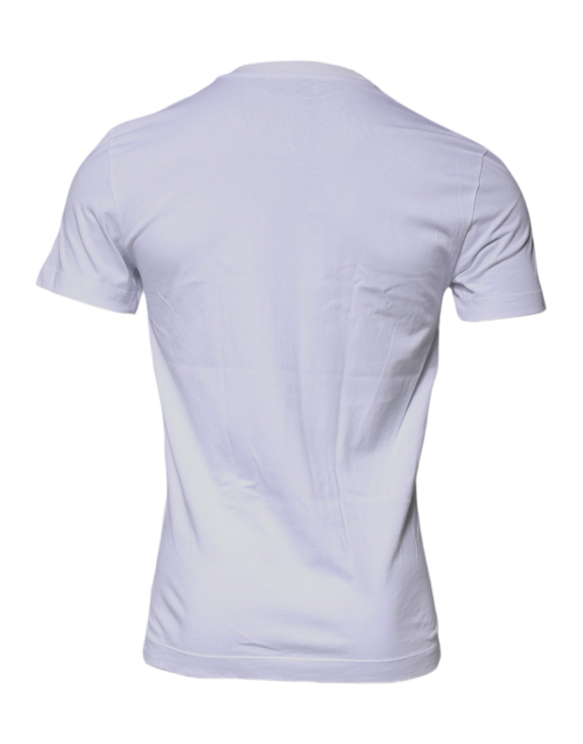 Dolce &amp; Gabbana White DG Logo Cotton Crew Neck T-shirt
