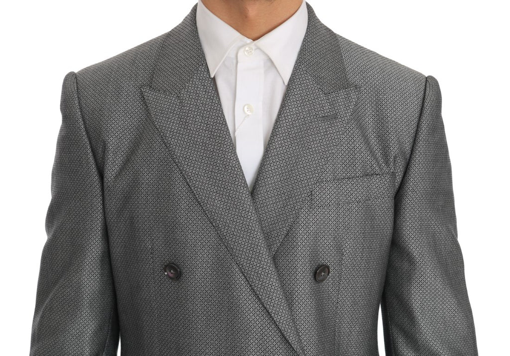 Dolce &amp; Gabbana Black Stretch Crystal Bee Slim Fit Suit